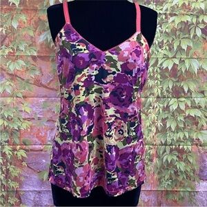 Lucky‎ Brand Intimates Floral Camouflage Mesh Camisole